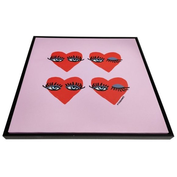 KENDRA DANDY 20" x 20" 4 Hearts Framed Wall Canvas  🥰  NEW!!!! - Picture 3 of 7